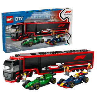 60445 F1® Truck with RB20 & AMR24 F1® Cars